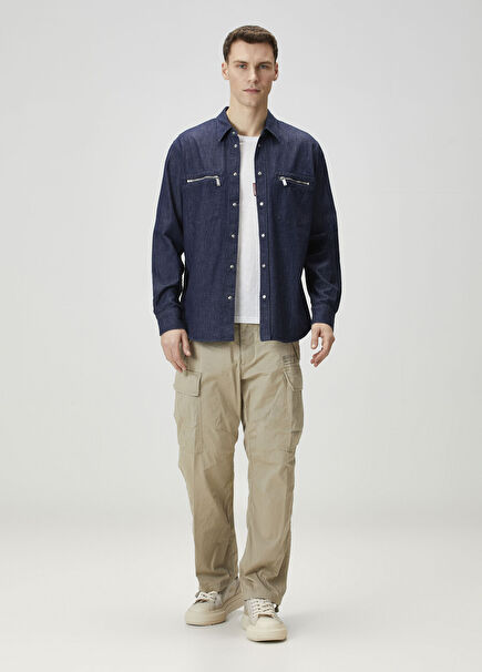 Beige Utility Trousers