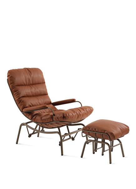 Yeke Taba Vizon Deri Puflu Sallanır Tv Koltuğu