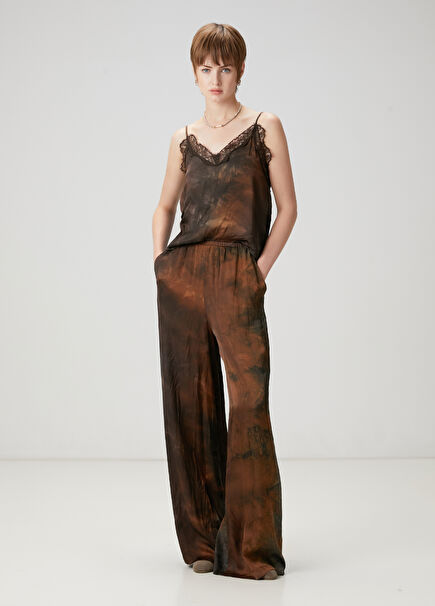Brown Patterned Trousers