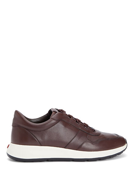 Red Dot Burgundy Men's Leather Sneakers