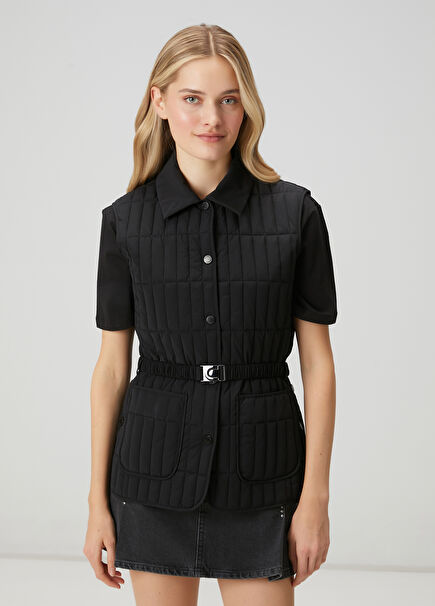 Siyah Kapitoneli Yelek