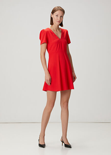 Pomegranate Blossom Mini Crepe Dress