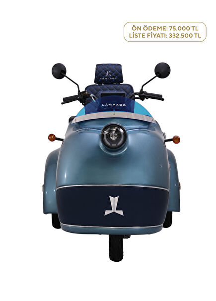 Elektrikli Lacivert Mavi Moped Motosiklet 