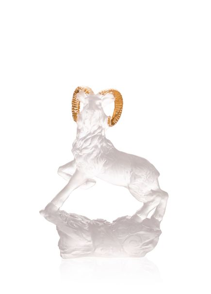 Horoscope Goat Statue Amber Crystal Object