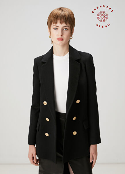 Black Double-Breasted Jacket