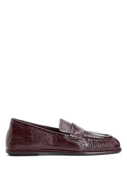 Clover Burgundy Women's Leather Loafers