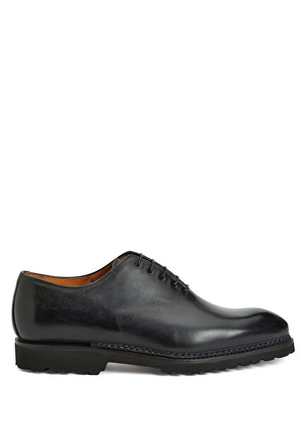 Navy Blue Men's Leather Shoes