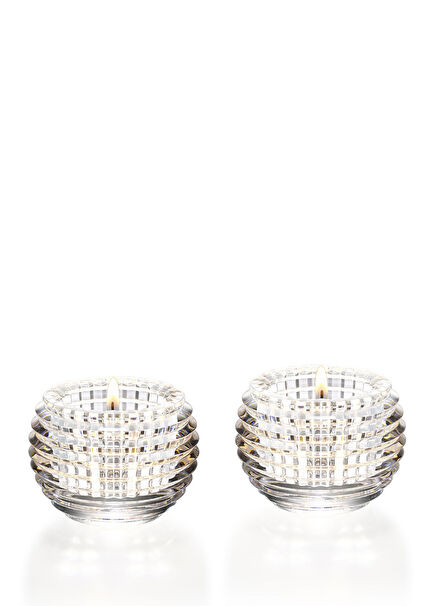 Eye Votive 2'li Kristal Kesim Mumluk