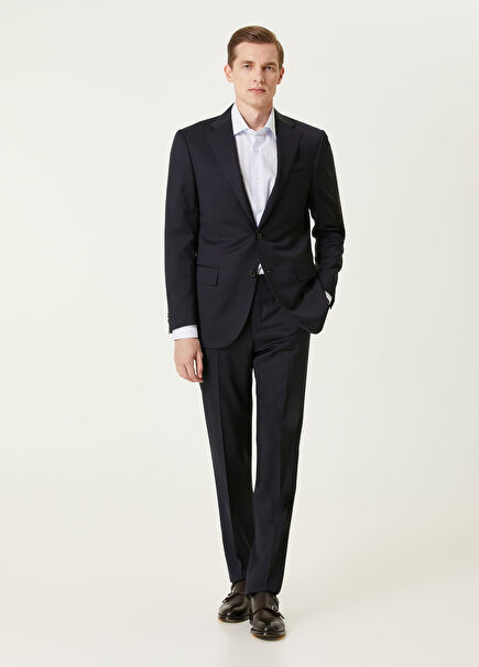 Navy Blue Wool Suit