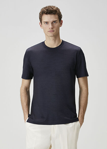 Lacivert Yün T-shirt