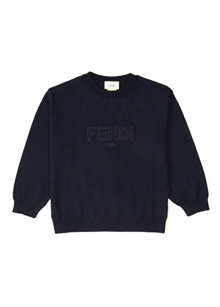 Lacivert Unisex Çocuk Yün Kazak