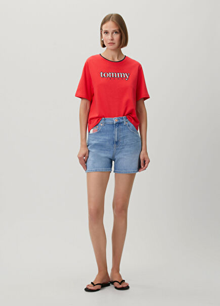 Mom Fit Blue Denim Shorts