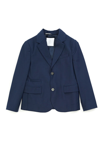 Blue Boys Wool Jacket