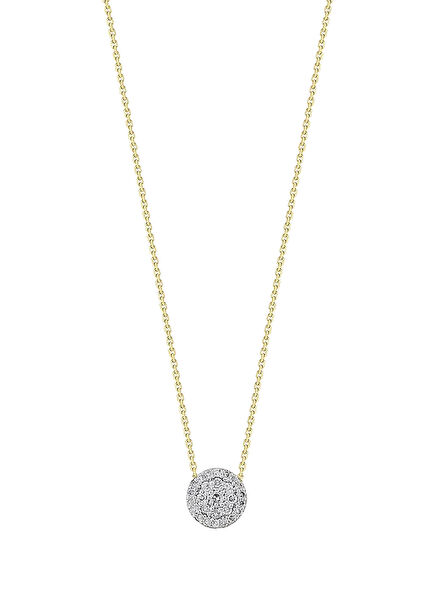 Diamond-Encrusted 14 Carat Gold Women's Necklace