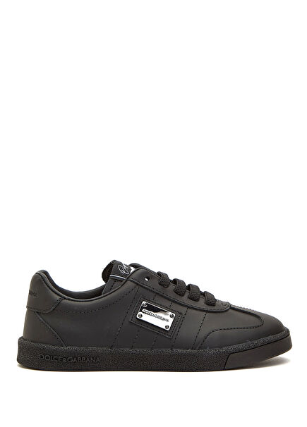 Siyah Erkek Çocuk Deri Sneaker