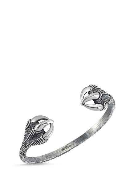 Erkek Claw Gümüş Bileklik