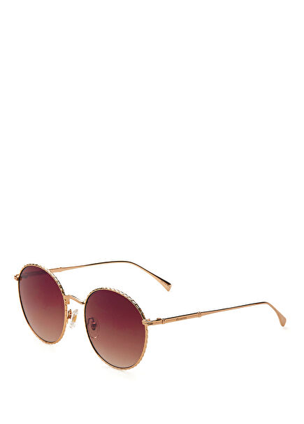Hm 1425 C 2 Altın Rengi Metal Unisex Güneş Gözlüğü