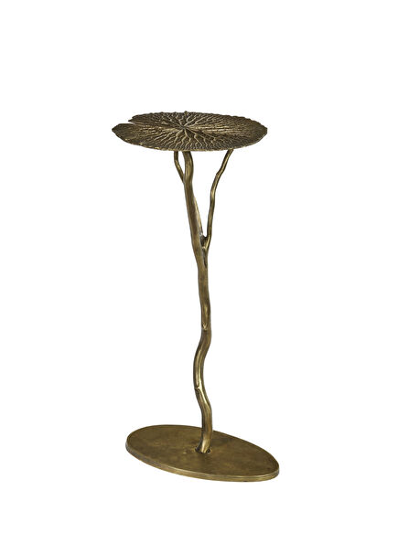 Lotus Brass Plated Side Table