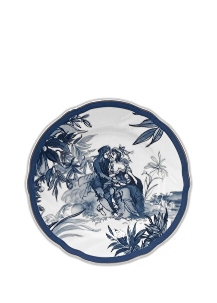 Versailles Blue Round Melamine Dessert Plate