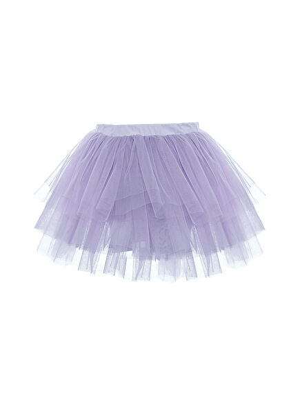 Lila İçi Şortlu Kız Çocuk Tütü Etek