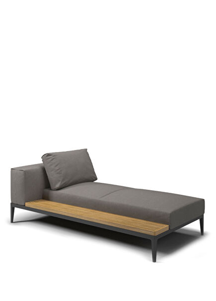 Grid Granite Teak Sol Sağ Şezlong Ünite