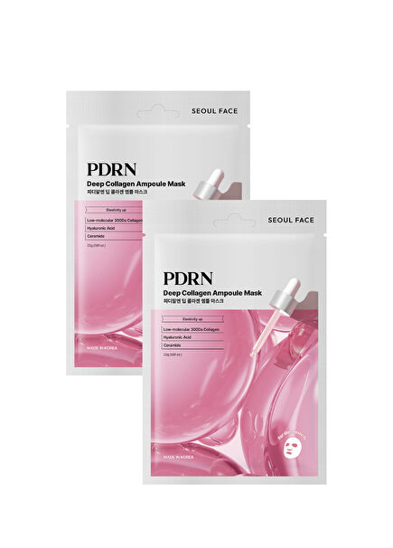 Seoulface Salmon DNA PDRN Barrier Strengthening Moisturizing Ampoule 2-Pack Korean Mask 23 g