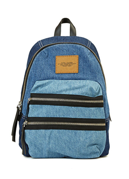 The Biker Large Mavi Kadın Denim Sırt Çantası
