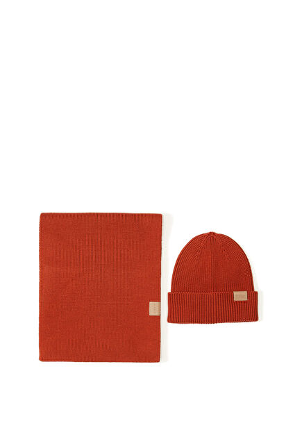 Kiremit Unisex Atkı Bere Seti