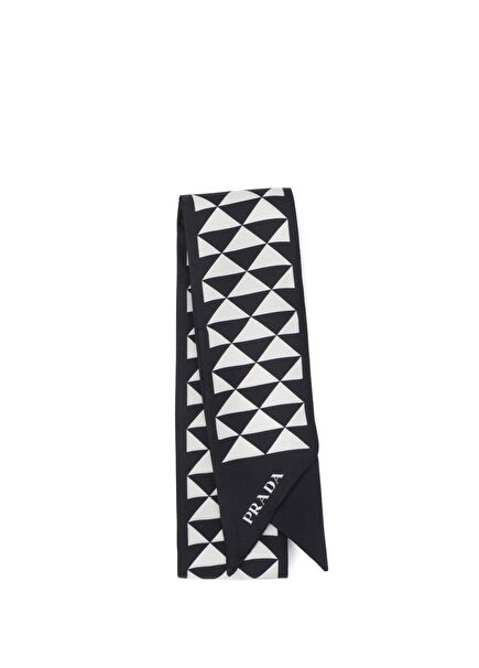 Desenli Twill Kadın Fular