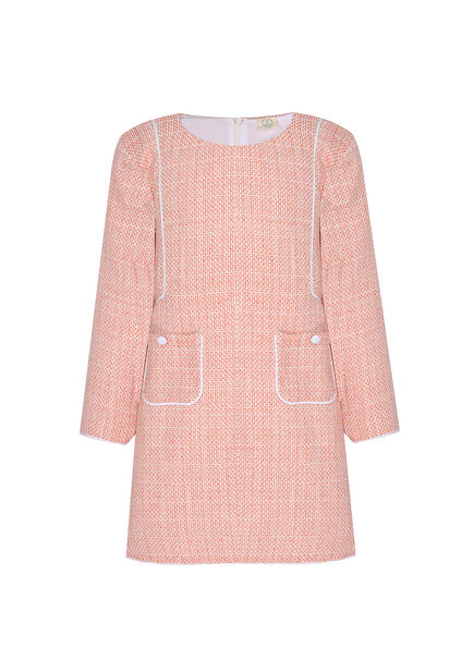 Orange Girls' Tweed Dress