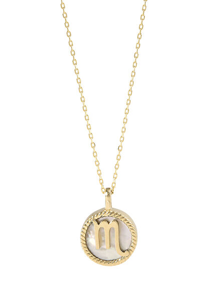 Mother-of-Pearl Scorpio 14K Gold Women's Necklace