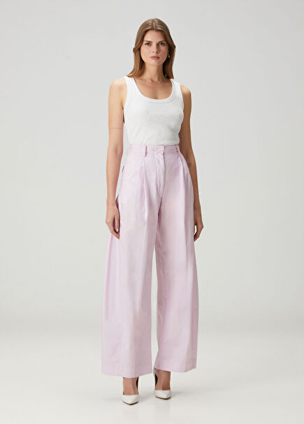 Billie Açık Pembe Pileli Pantolon