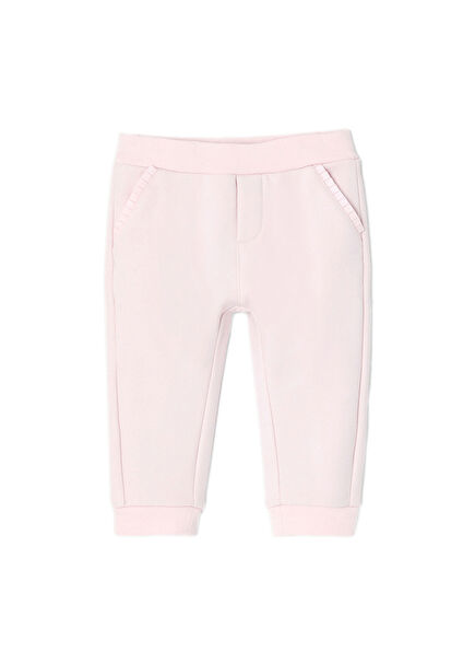 Toz Pembe Kız Bebek Polar Eşofman Altı