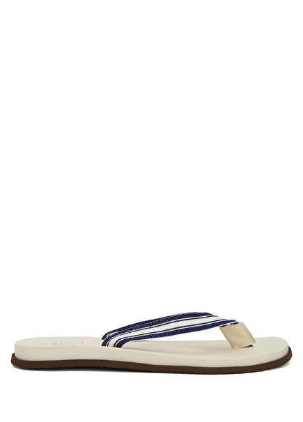 Navy Blue Mens Leather Slippers