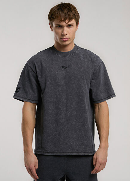 Ny Street Füme Oversize Kısa Kollu Erkek T-shirt