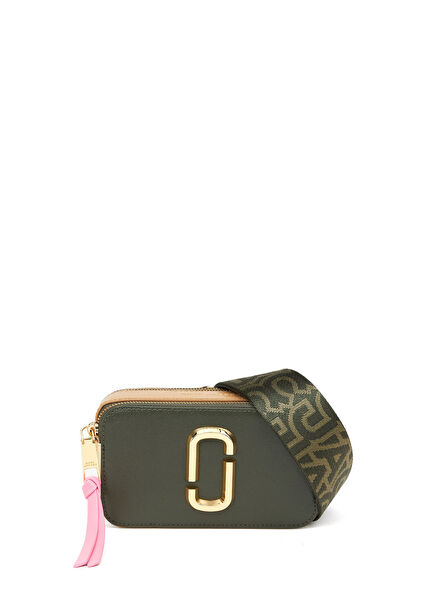 Snapshot Haki Kadın Deri Omuz Çantası