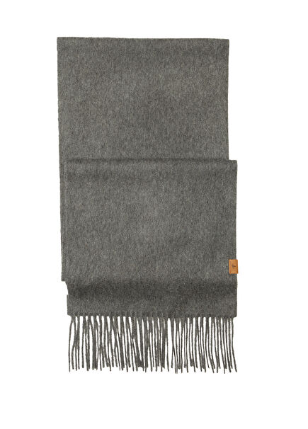 Grey Men's Cashmere Scarf