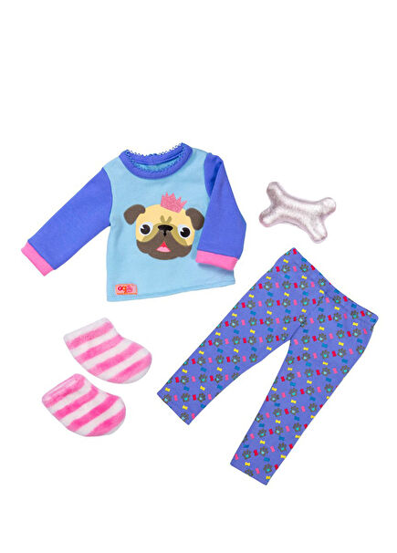Bulldog Pajama 46 cm Doll Clothing Set
