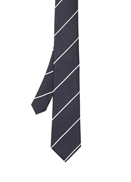 Indigo Pinstripe Silk Tie