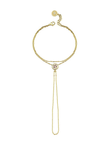 Red Clover 14 Ayar Altın Kadın Şahmeran Bileklik