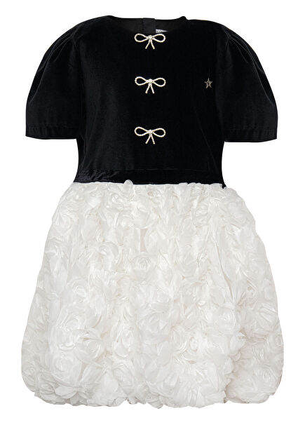 Zoe Siyah Kız Çocuk Elbise