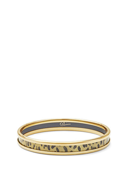 Leopard Gold 18 Ayar Altın Kaplama Kadın Bileklik