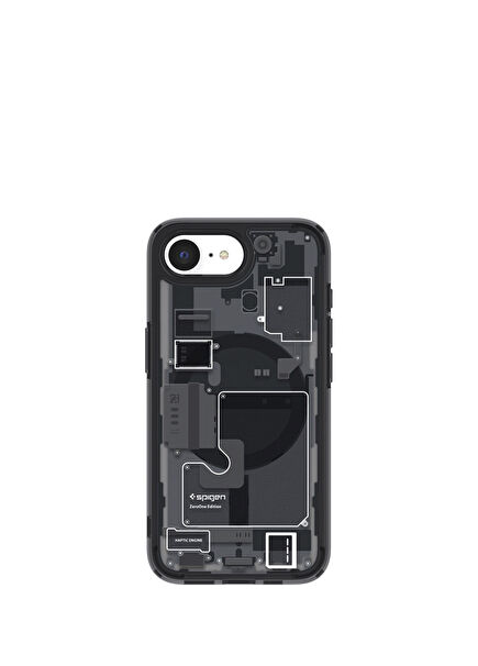 Ultra Hybrid iPhone 16e MagFit MagSafe Compatible Zero One Black Phone Case