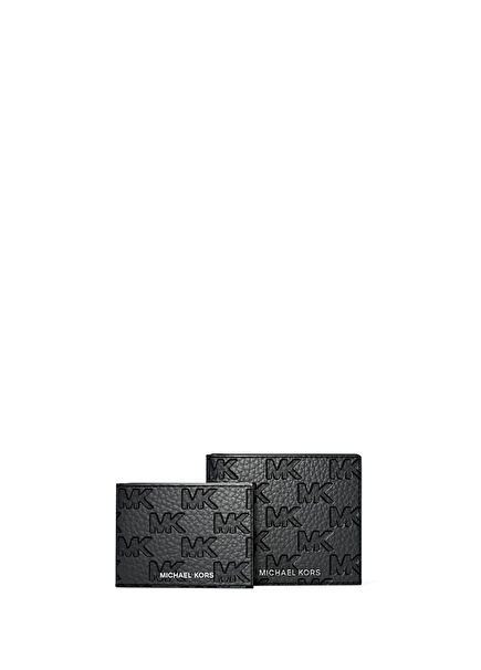 Black Logo Men's Leather Wallet