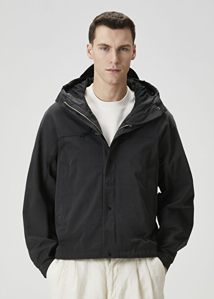 Shannon Siyah Kapüşonlu Anorak Mont