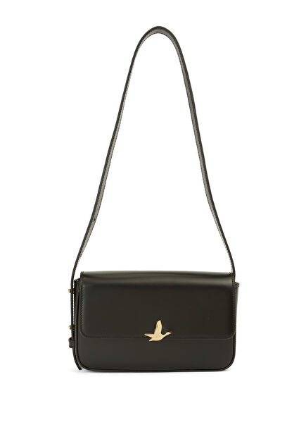 Black Goose Logo Women Leather Bag