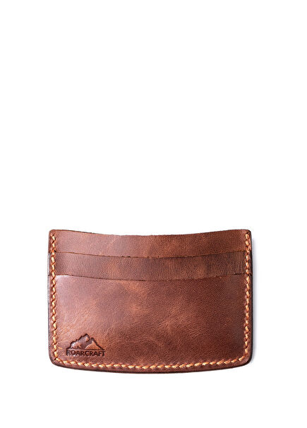 Milet Logo Detailed Tobacco Leather Card Holder