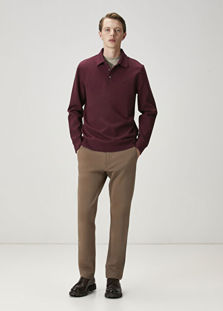 Regular Fit Taupe Chino Pants