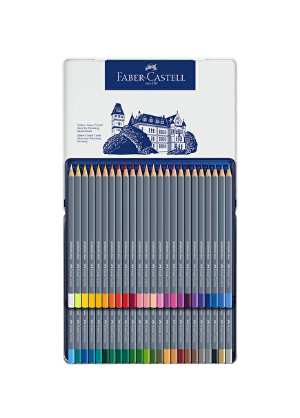 Goldfaber Suda Çözünebilir Yüksek Pigmentli Yumuşak ve Canlı 48 Renk Aqua Kuru Boya Kalemi  