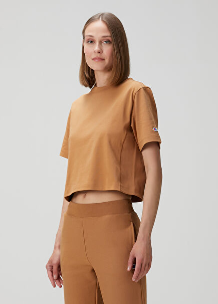 Brown Crop T-Shirt